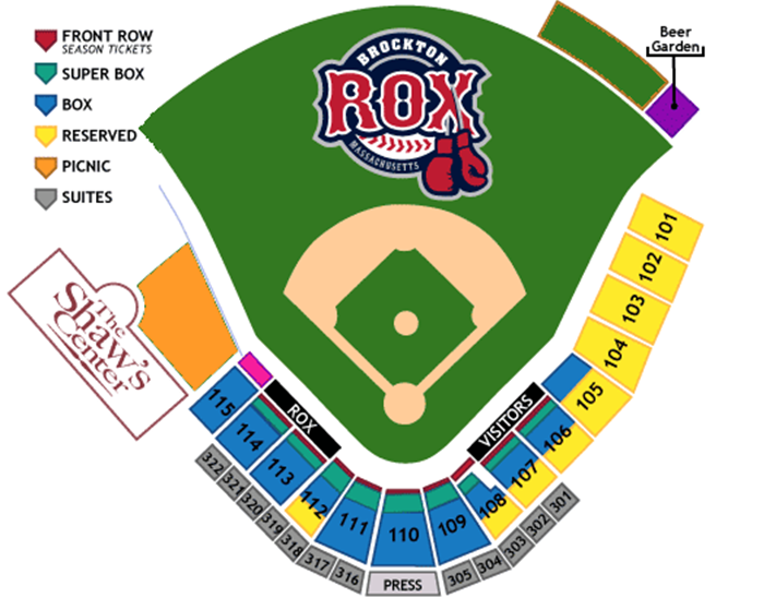 Brockton Rox Stadium Map